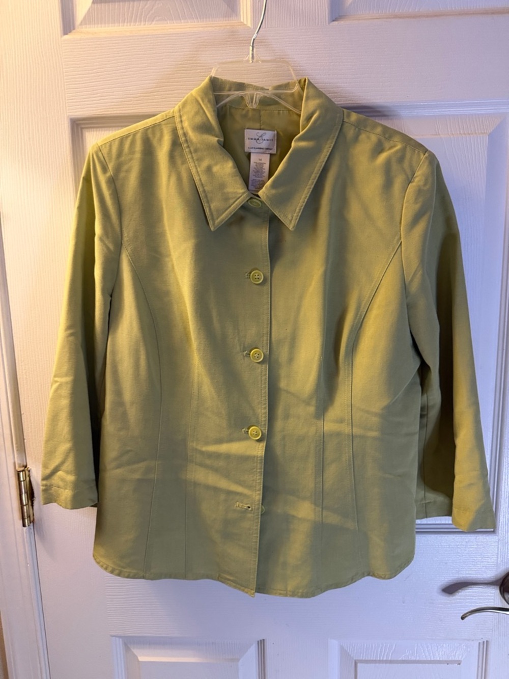 Emma James Lime Green Button-Front Blazer